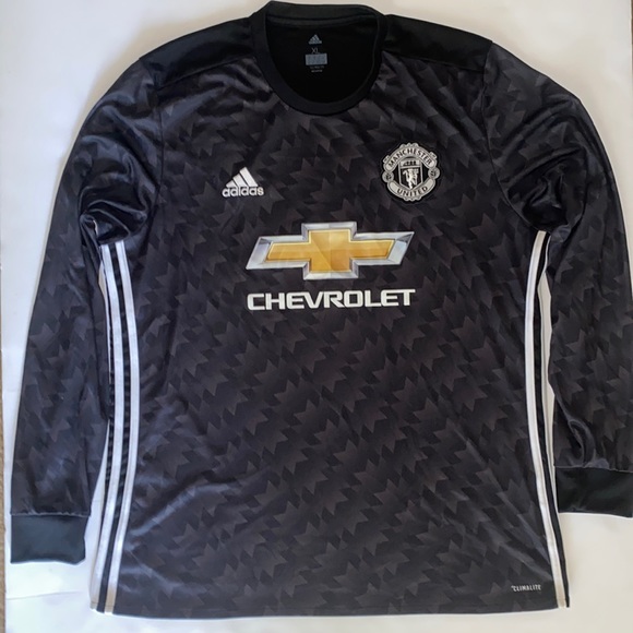 adidas Other - Manchester United 17/18 Black Away Long Sleeve Kit Jersey